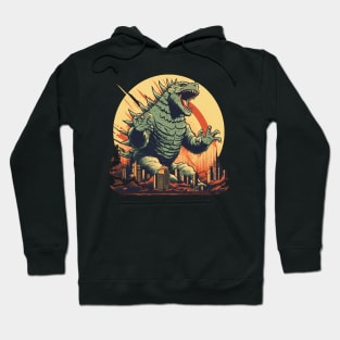 Retro Vintage Godzilla Monster FanArt Propaganda Poster Hoodie